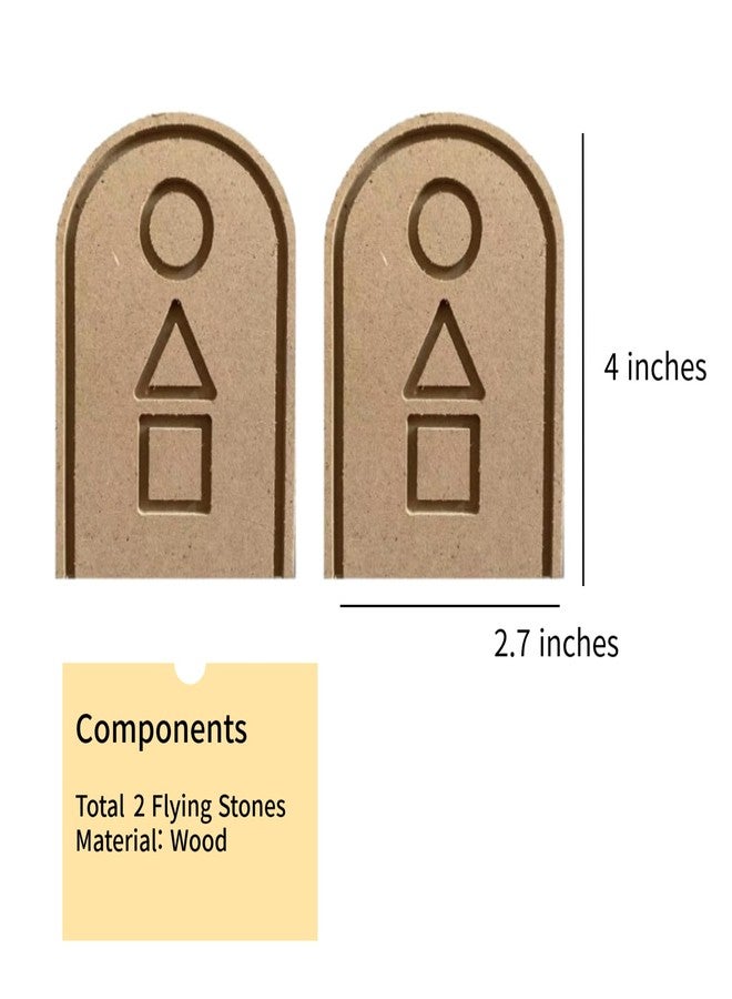 RaoNEE Korean Squid Traditional Play Game 5 Piece Set - Ddakji, Flying-Stone(Biseokchigi), Gong-gi, Spinning-Top(Paeng-y), Jegi - Image 4